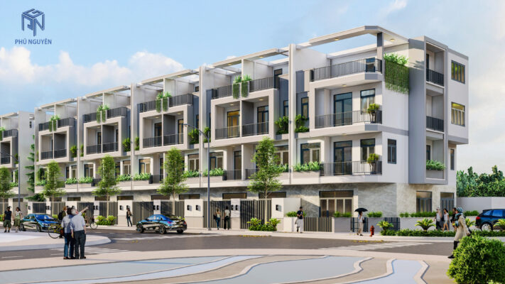 Phối cảnh khu nhà LK13